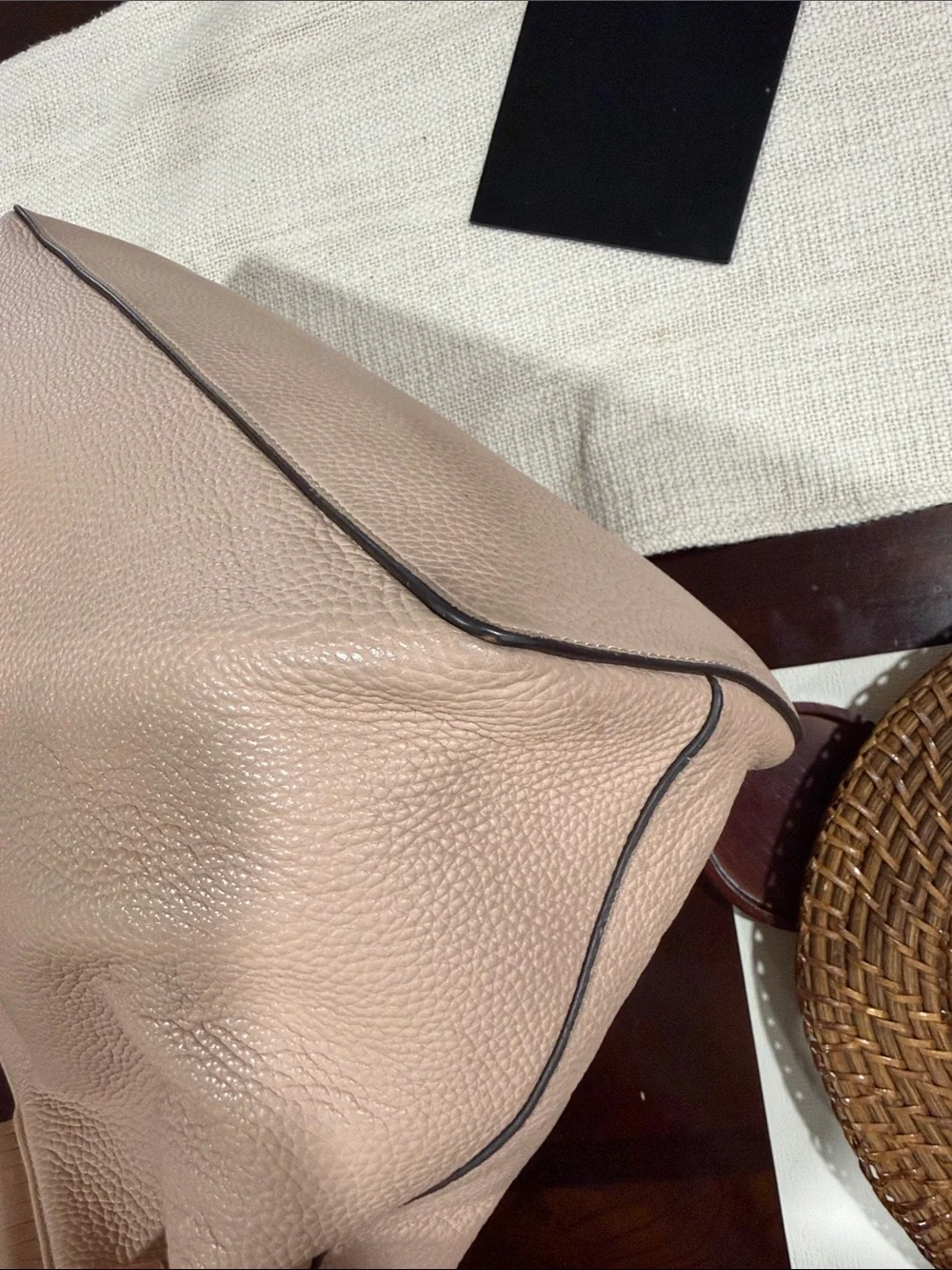 Tory Burch Large Taylor Pebbled Leather Tote Shoulder Bag